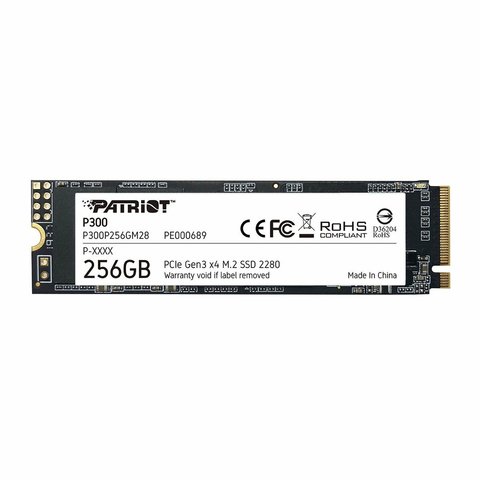 SSD M.2 Patriot P300 256GB NVMe 2280 PCIe 3.0 3D TLC (P300P256GM28) 11152 фото