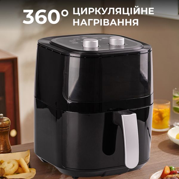 Аерофритниця 5л безмасляна фритюрниця Sokany аерогриль настільний 1400W мультипечі 2024486843 фото