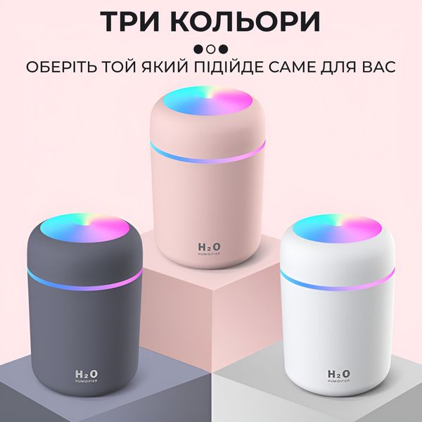 Зволожувач повітря H2O Humidifier USB 300ml очищувач зволожувач повітря 2072708274 фото