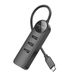 Адаптер Borofone DH6 Erudite 4-in-1 100 Mbps Ethernet Adapter(Type-C to USB2.0*3+RJ45)(L=0.2M) Black (6941991104282) 44479 фото 5