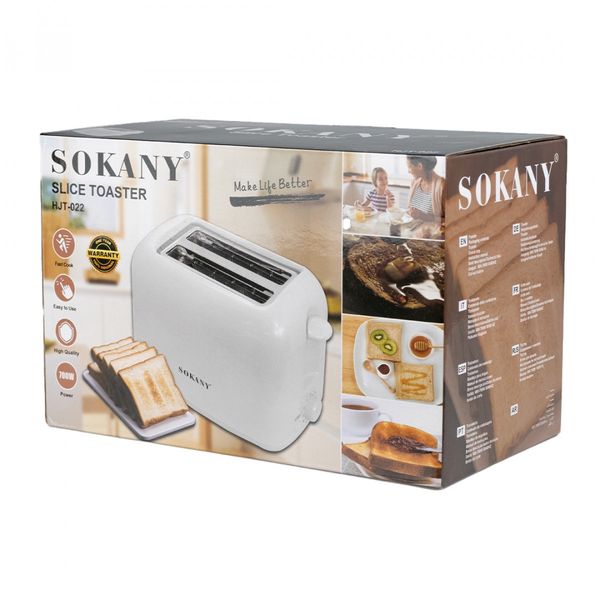 Тостер Sokany HJT-022 Slice Toaster 700W сендвіч тостер 1936539967 фото