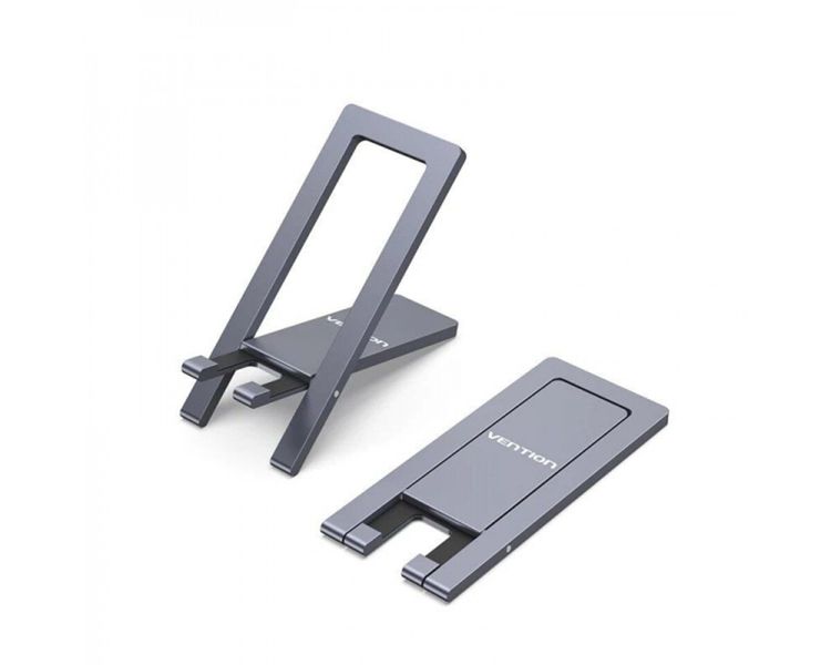 Тримач для телефону Vention Portable Cell Phone Stand Holder for Desk Aluminum Alloy Type Gray (KCZH0) (KCZH0) 48078 фото