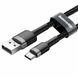 Кабель Baseus Cafule Cable USB For Type-C 3A 1m Gray+Black (CATKLF-BG1) 7709 фото 3