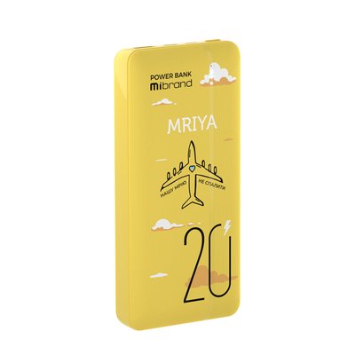 Зовнішній акумулятор Mibrand Mriya 20000mAh 20W Yellow (MI20K/Mriya) 22086 фото