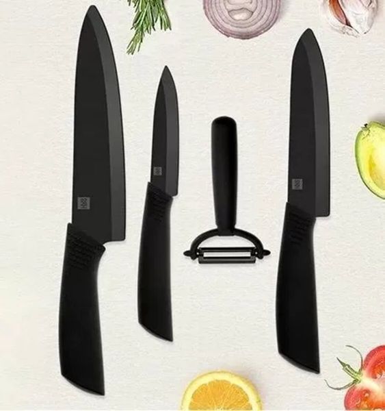 Набір ножів з 4 предметів Xiaomi HuoHou Nano Ceramic Knifes Set 4 pcs (HU0010) 50357 фото