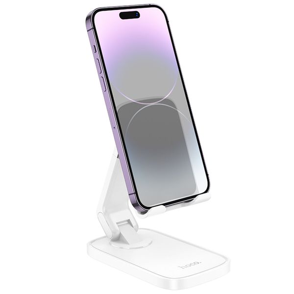 Тримач для мобільного HOCO HD8 Blackfish folding desktop stand White (6942007610810 ) 49063 фото