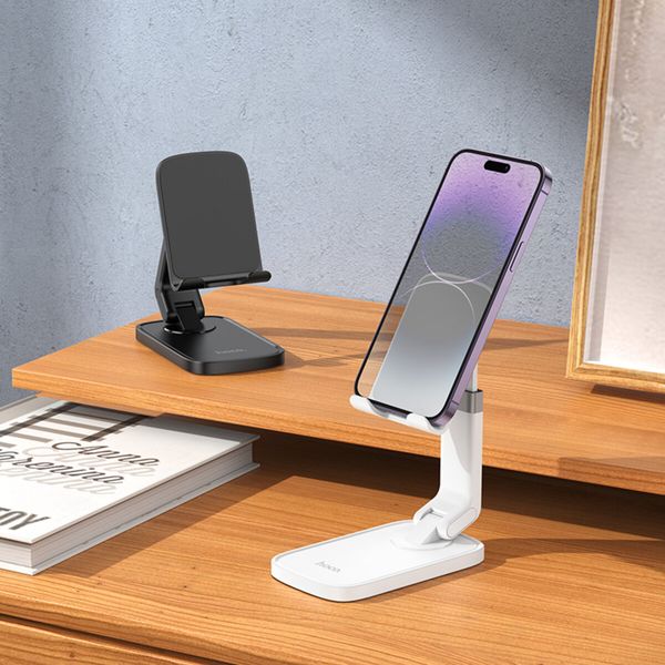 Тримач для мобільного HOCO HD8 Blackfish folding desktop stand White (6942007610810 ) 49063 фото