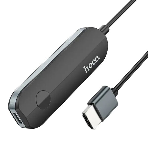 Кабель-переходник HOCO UA23 Flowing wireless display adapter(iP version) Black (6931474789785) 33088 фото