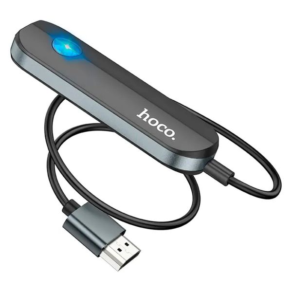 Кабель-переходник HOCO UA23 Flowing wireless display adapter(iP version) Black (6931474789785) 33088 фото