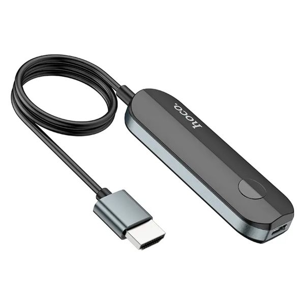 Кабель-переходник HOCO UA23 Flowing wireless display adapter(iP version) Black (6931474789785) 33088 фото