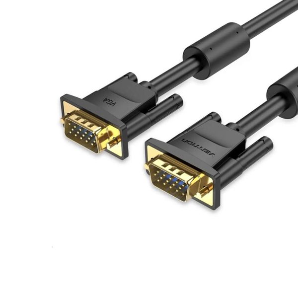 Кабель Vention VGA(3+6) Детский кабель с Ferrite Cores 1M Black (DAEBF) (DAEBF) 49827 фото