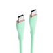 Кабель Vention USB 2.0 C Male to C Male 5A Cable 1M Light Green Silicone Type (TAWGF) (TAWGF) 48042 фото 1