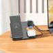 Беспроводное зарядное устройство для HOCO CQ2 Flash folding 3-in-1 Wireless Fast Charger (SAM Watch) Black (6942007602327 ) 49057 фото 7