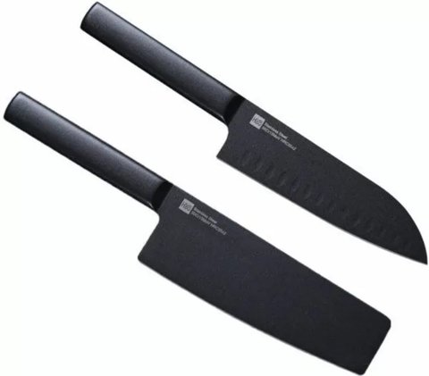 Набір ножів з 2 предметів Xiaomi HuoHou Heat Knife Set Black 2 pcs (HU0015) 50358 фото