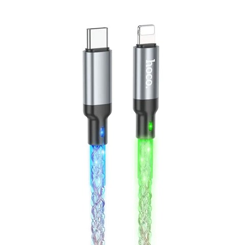 Кабель HOCO U112 Shine PD charging data cable for iP Gray (6931474788795) 41545 фото