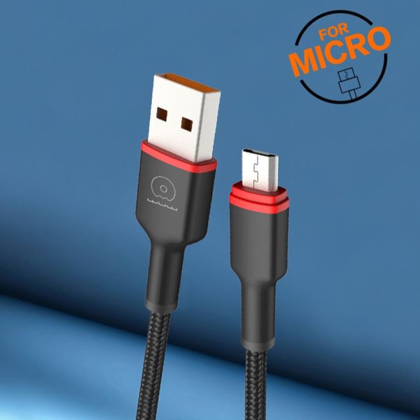 Кабель WUW-X203 USB Micro 2,4A 1m black (6972573336197) 52541 фото