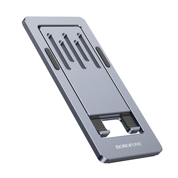 Тримач для мобільного BOROFONE BH112 Kerry metal folding desktop stand Metal Gray (6941991109980) 49631 фото