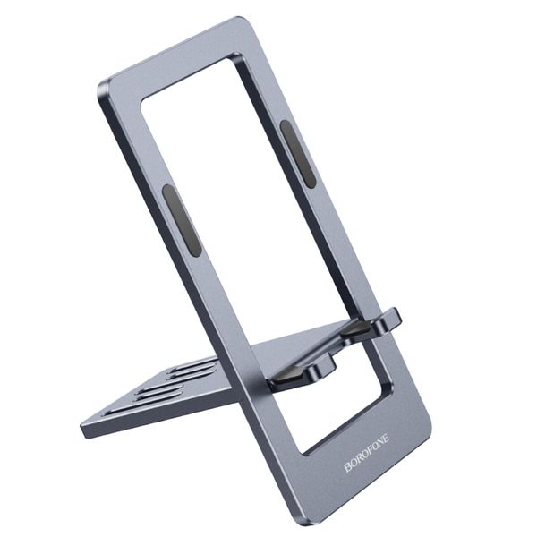 Тримач для мобільного BOROFONE BH112 Kerry metal folding desktop stand Metal Gray (6941991109980) 49631 фото