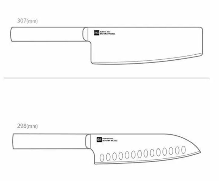 Набір ножів з 2 предметів Xiaomi HuoHou Heat Knife Set Black 2 pcs (HU0015) 50358 фото