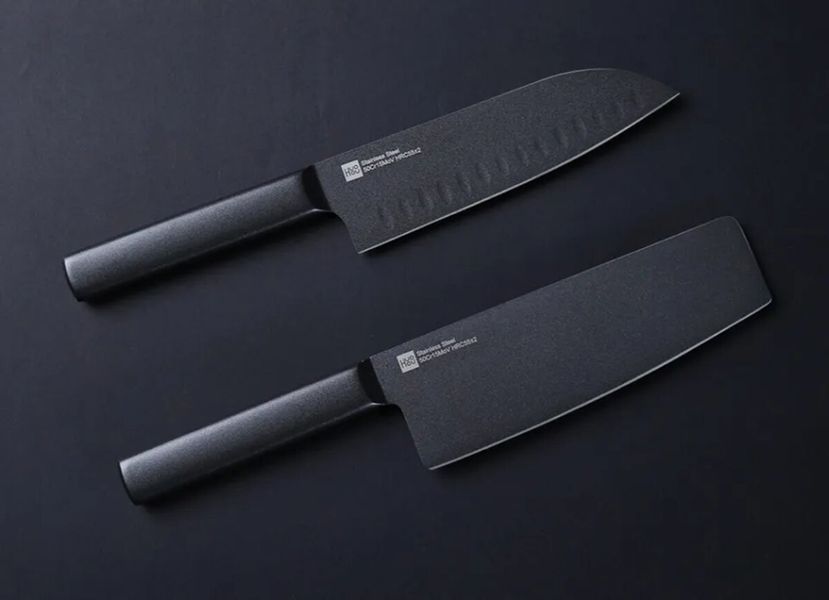 Набір ножів з 2 предметів Xiaomi HuoHou Heat Knife Set Black 2 pcs (HU0015) 50358 фото