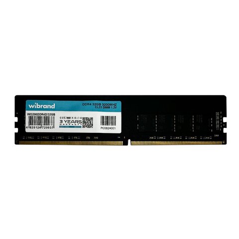 DDR4 Wibrand 32GB 3200MHz CL22 DIMM (WI3200DDR4D/32GB) 50668 фото