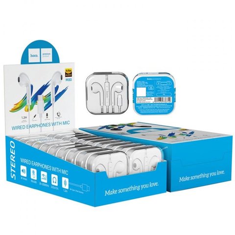 Наушники HOCO M80 Оригинальные серии earphones для Type-C display set(20PCS) White (6931474736666) 23939 фото