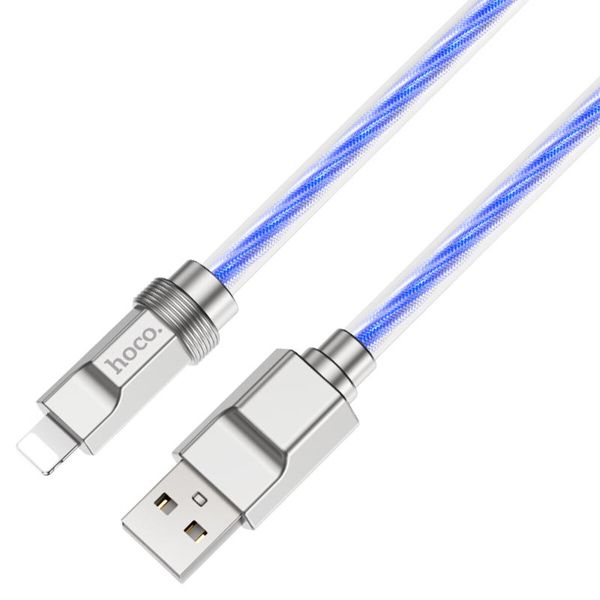 Кабель HOCO U113 Solid silicone charging data cable iP Blue (6931474790057) 44082 фото