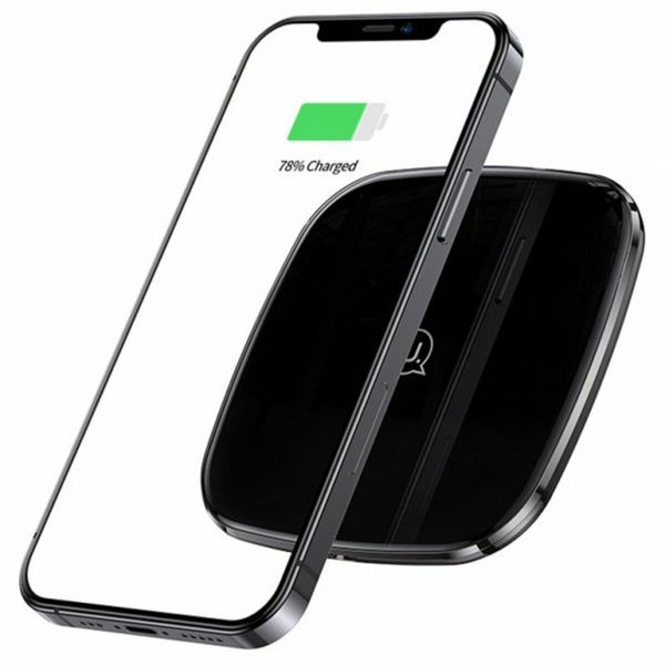 БЗП Usams CD154 Zinc Alloy Ultra-thin Fast Wireless Charger 15W Black (CD154CDX01) 14341 фото