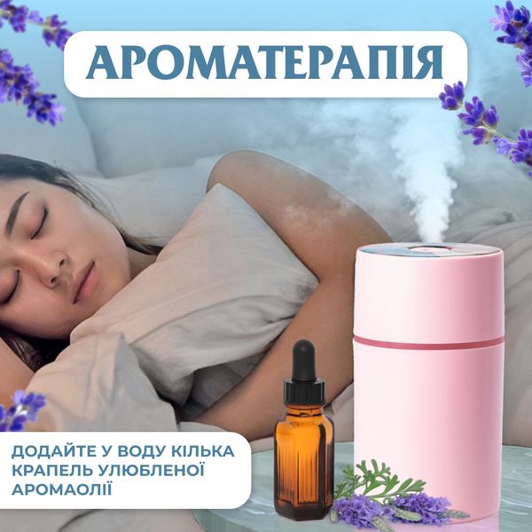 Зволожувач повітря Happy Life H2O Humidifier 450ml зволожувачі повітря Рожевий 2073772041 фото