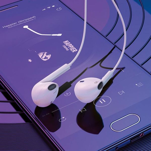 Наушники HOCO M80 Оригинальные серии earphones для Type-C display set(20PCS) White (6931474736666) 23939 фото