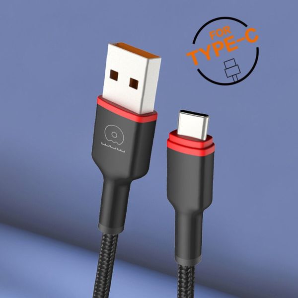 Кабель WUW-X203 USB Type-C 2,4A 1m black (6972573336203) 52542 фото