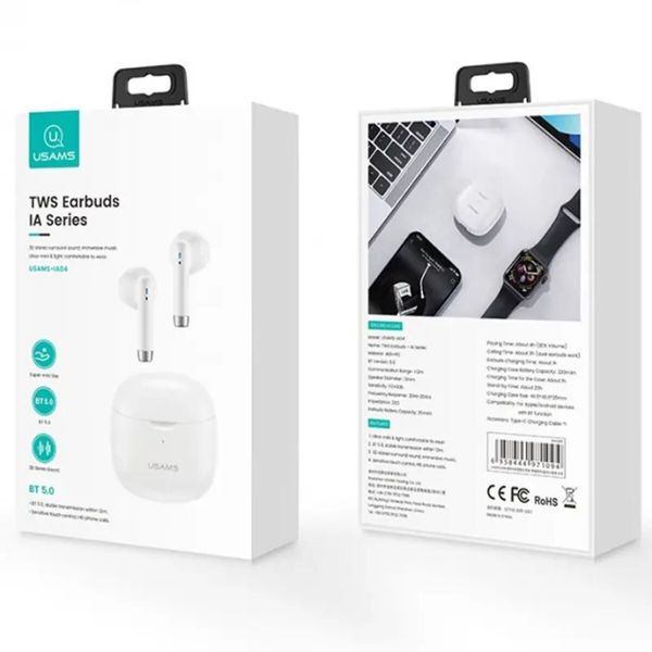 Наушники USAMS-IA04 TWS Earbuds IA Series White (BHUIA02) 16079 фото