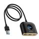 USB-Hub Baseus Square round 4 in 1 USB HUB Adapter(USB3.0 TO USB3.0*1+USB2.0*3) 1m Black (CAHUB-AY01) 6913 фото 1