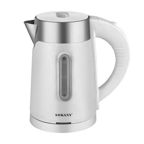 Електрочайник Sokany SK-0808B Water Kettle 1200W Black Білий 2094354531 фото