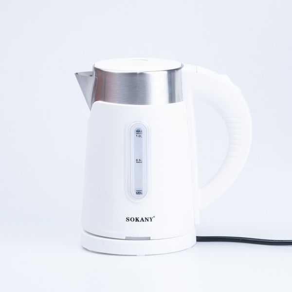 Електрочайник Sokany SK-0808B Water Kettle 1200W Black Білий 2094354531 фото