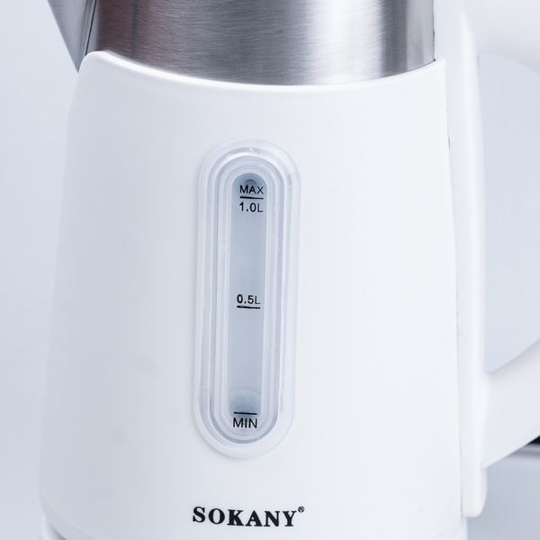 Електрочайник Sokany SK-0808B Water Kettle 1200W Black Білий 2094354531 фото