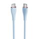 Кабель Vention USB 2.0 C Male to C Male 5A Cable 1M Light Blue Silicone Type (TAWSF) (TAWSF) 48045 фото 3