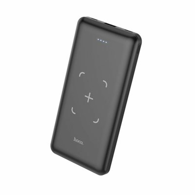 Зовнішній акумулятор HOCO J50 Surf wireless charging mobile power bank(10000mAh) Black (6931474717924) 23639 фото