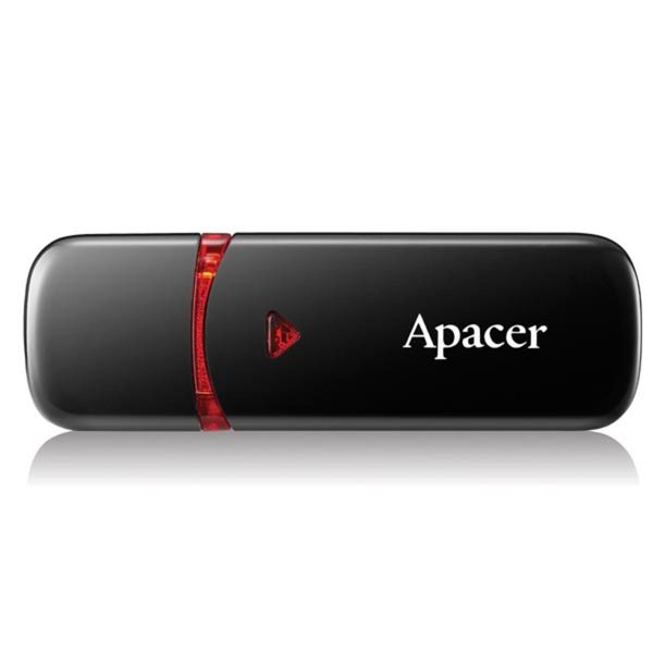 Flash Apacer USB 2.0 AH333 64Gb black (AP64GAH333B-1) 9304 фото