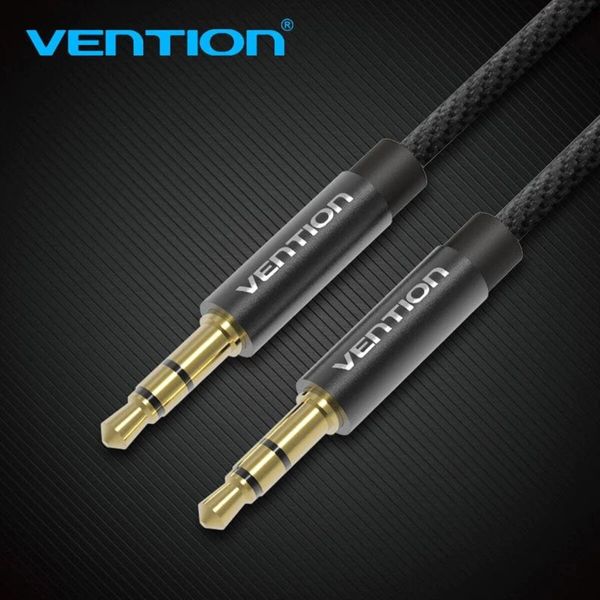 Кабель Vention Fabric Braided 3.5mm Male to Male Audio Cable 0.5M Black Metal Type (BAGBD) (BAGBD) 49887 фото