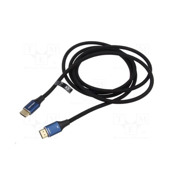 Кабель Vention Cotton Braided HDMI-A Male to Male HD v2.1 Cable 8K 2M Blue Aluminum Alloy Type (ALGLH) (ALGLH) 49779 фото