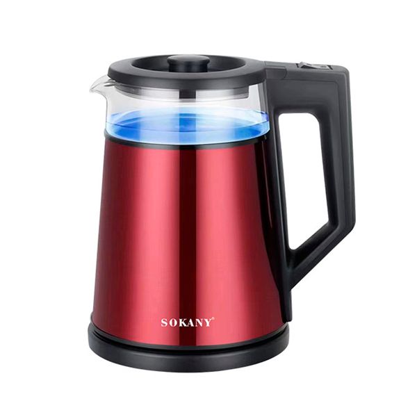 Електрочайник Sokany SK-SH-1076B Electric Kettle 2000W 1.7l Червоний 2094358085 фото