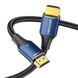 Кабель Vention Cotton Braided HDMI-A Male to Male HD v2.1 Cable 8K 2M Blue Aluminum Alloy Type (ALGLH) (ALGLH) 49779 фото 2