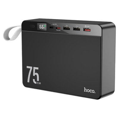 Зовнішній акумулятор HOCO J94 Overlord 22.5W fully compatible power bank(75000mAh) Black (6931474779175) 23965 фото