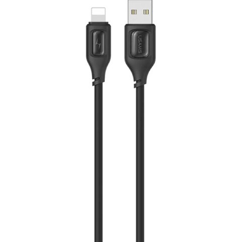 Кабель Usams US-SJ618 2.4A Lightning Charging & Data Cable -- Moe Series 1m Black (SJ618USB01) 46309 фото