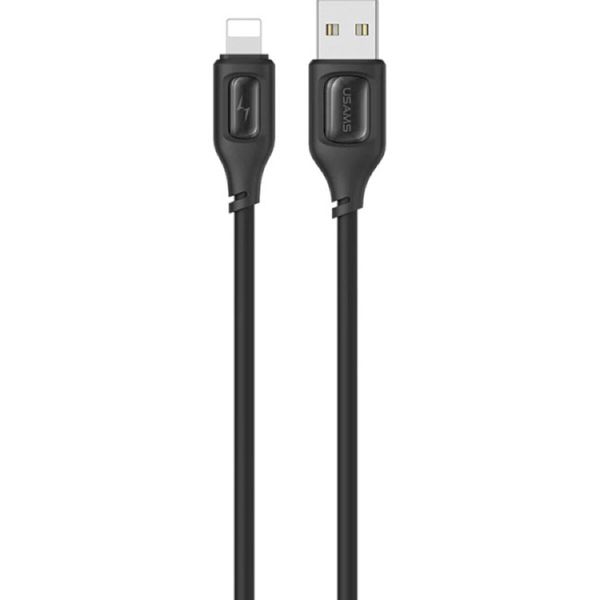 Кабель Usams US-SJ618 2.4A Lightning Charging & Data Cable -- Moe Series 1m Black (SJ618USB01) 46309 фото