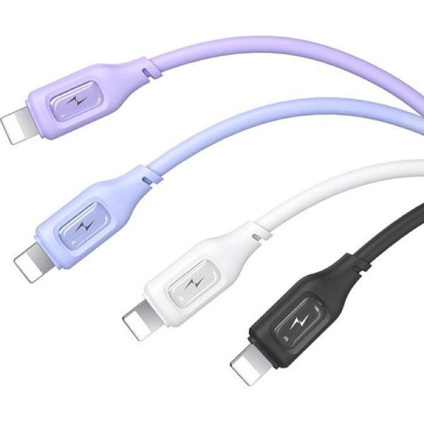 Кабель Usams US-SJ618 2.4A Lightning Charging & Data Cable -- Moe Series 1m Black (SJ618USB01) 46309 фото