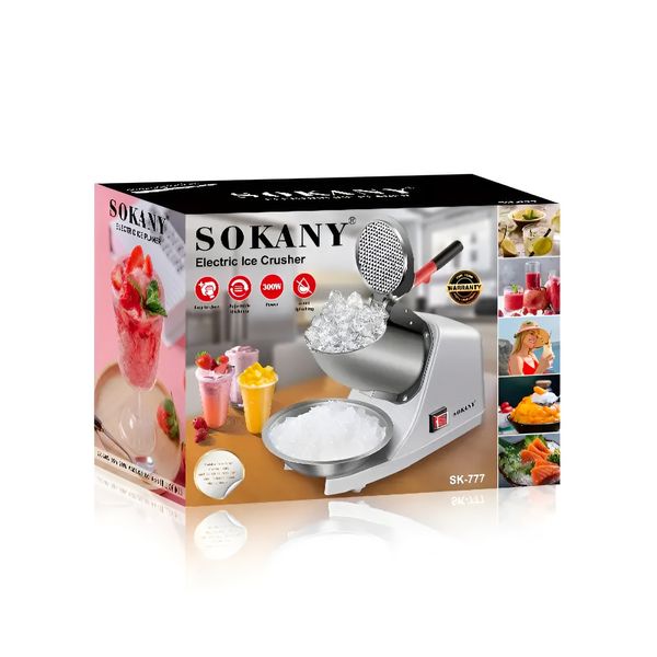 Подрібнювач льоду електричний Sokany SK-777 льодоподрібнювач Electric Ice Crusher 300W 2013936493 фото