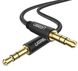 Аудіо кабель UGREEN AV112 3.5mm Male to 3.5mm Male Cable Gold Plated Metal Case with Braid 1m (Black)(UGR-50361) (UGR-50361) 50114 фото 2