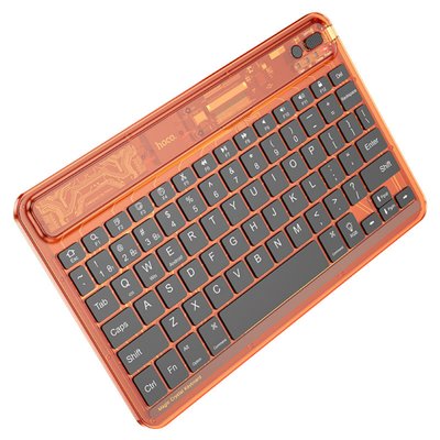 Клавіатура HOCO S55 Transparent Discovery edition wireless BT keyboard Citrus Color (6931474778895) 44081 фото